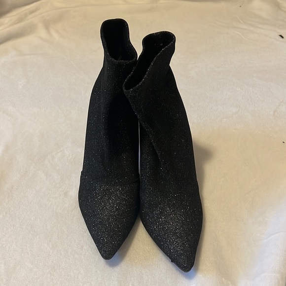 LIKE NEW Sparkly Heeled Booties - Picture 1 of 4